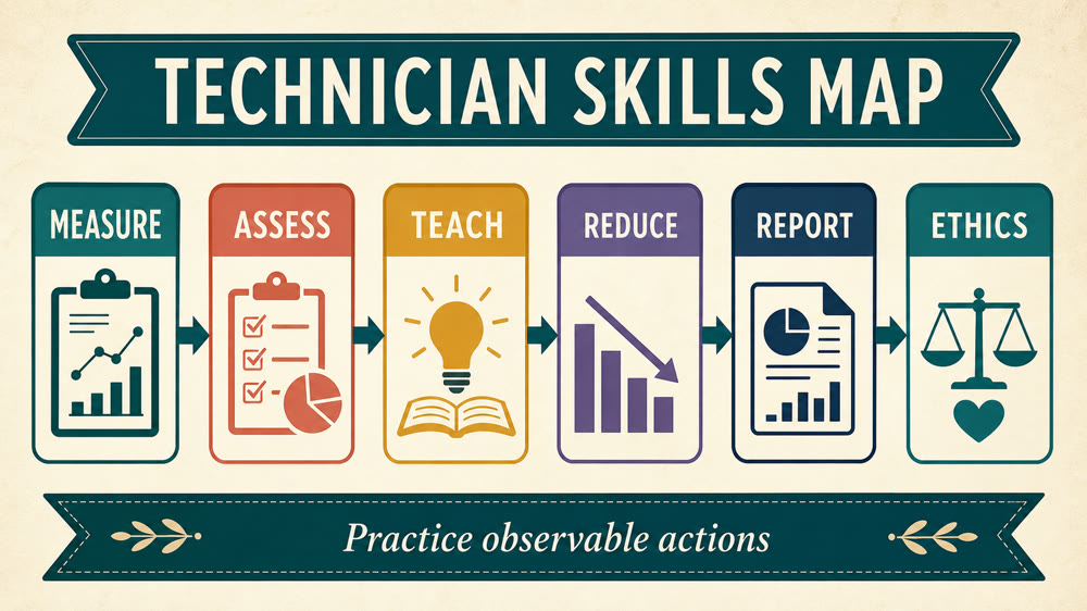 behavior technician skills map across measurement teaching documentation and ethics