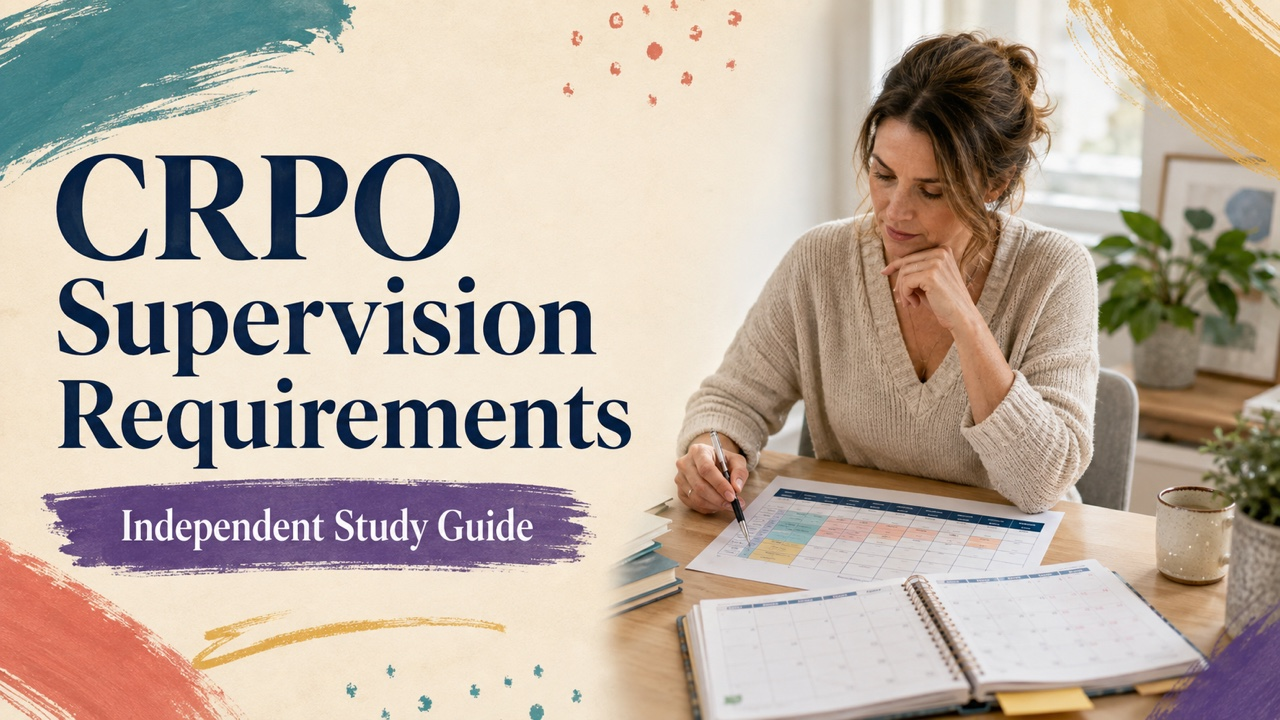 crpo supervision requirements study guide with white adult RBT candidate