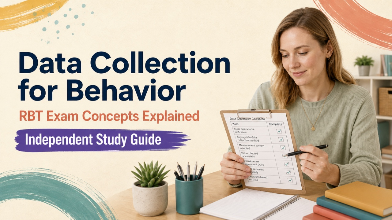 data collection for behavior study guide with white adult RBT candidate