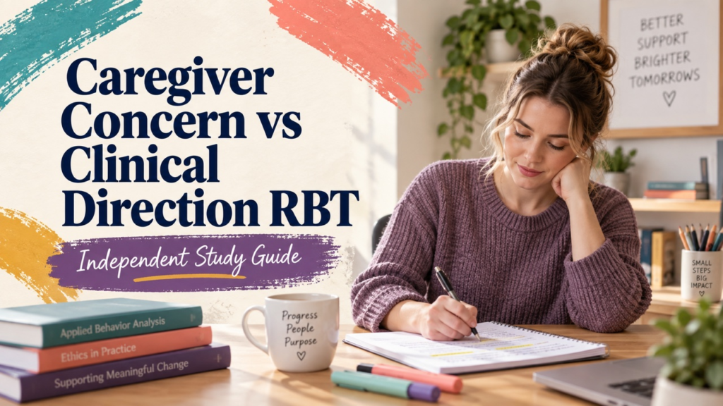 difference between caregiver concern and clinical direction rbt study guide with white adult RBT candidate