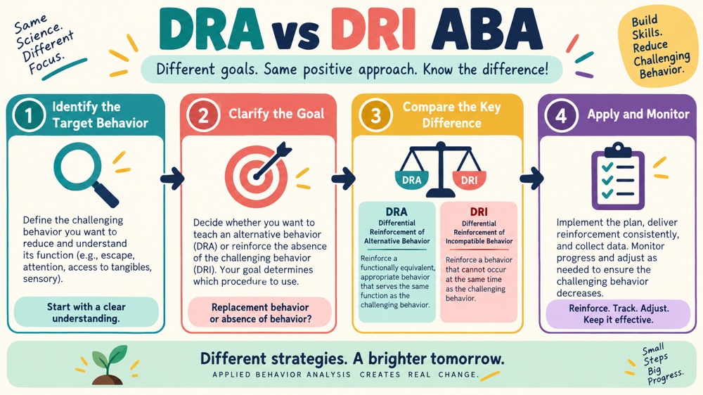 difference between dra and dri aba concept sequence for RBT study