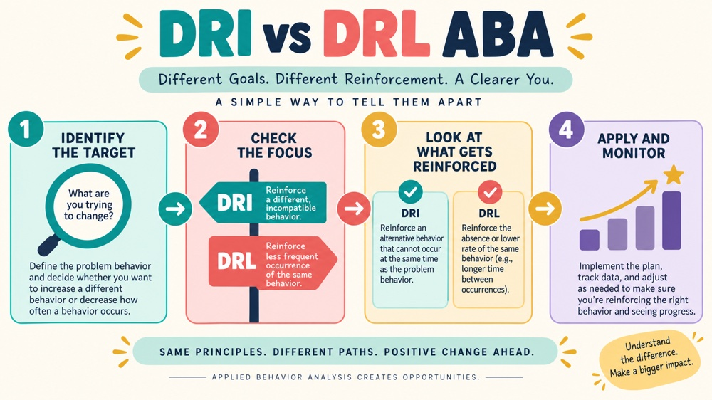 difference between dri and drl aba concept sequence for RBT study