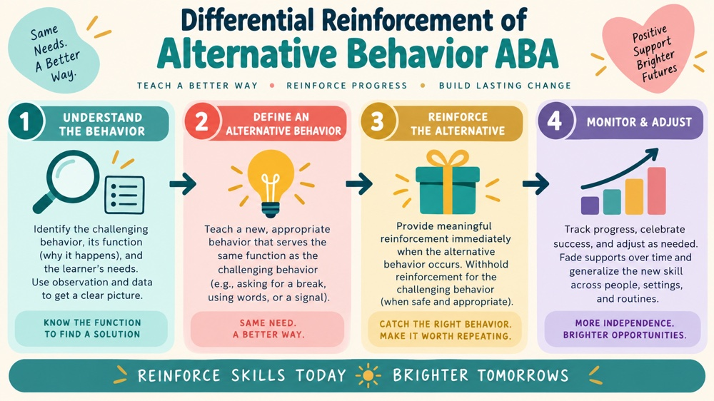 differential reinforcement of alternative behavior aba concept sequence for RBT study