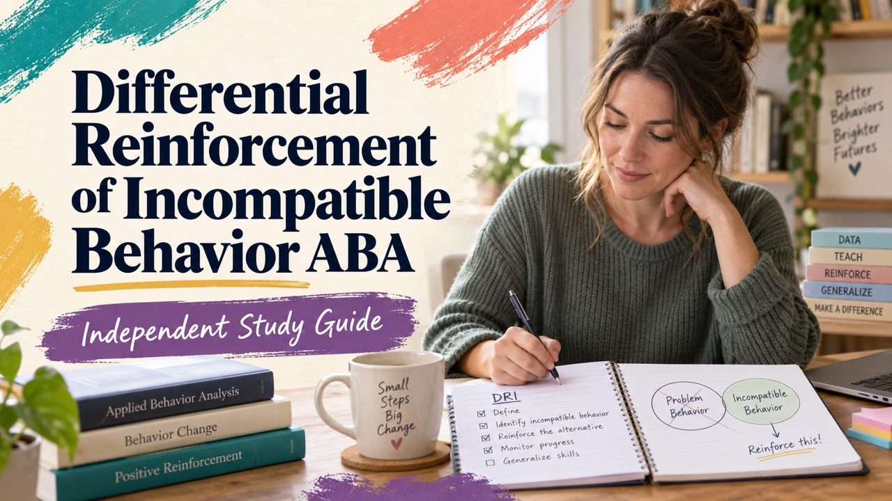 differential reinforcement of incompatible behavior aba study guide with white adult RBT candidate
