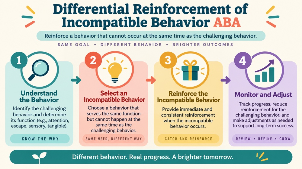 differential reinforcement of incompatible behavior aba concept sequence for RBT study