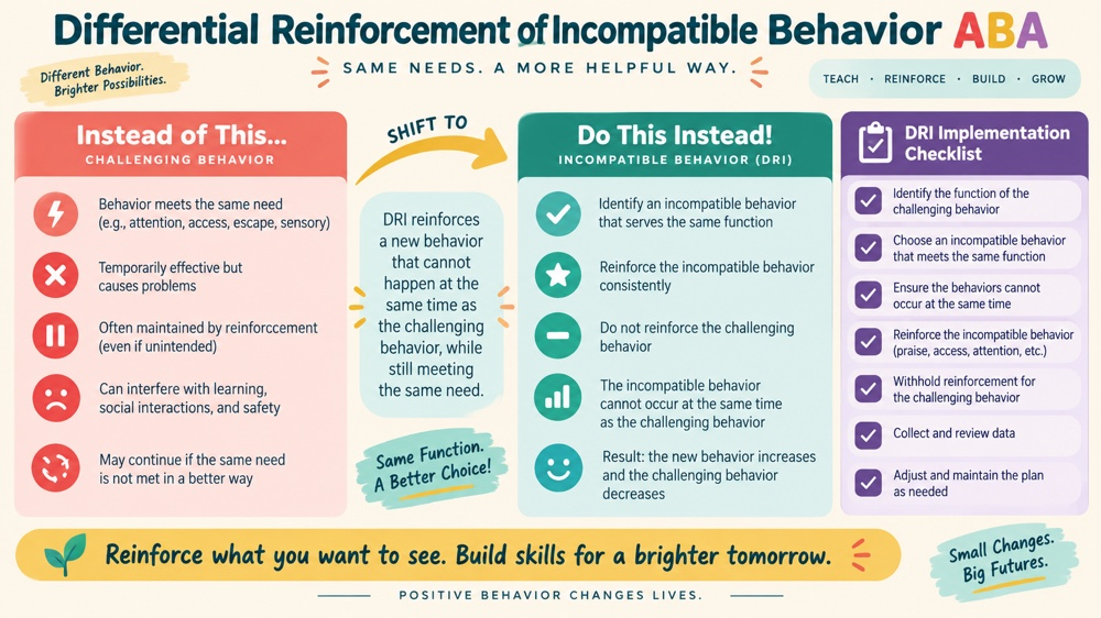 differential reinforcement of incompatible behavior aba RBT study checklist