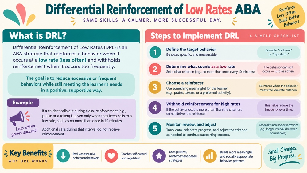 differential reinforcement of low rates aba RBT study checklist