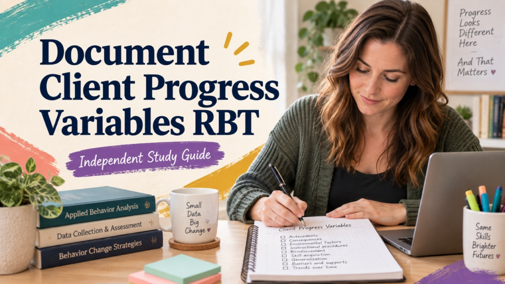 document client progress variables rbt study guide with white adult RBT candidate