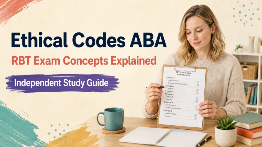 ethical codes aba study guide with white adult RBT candidate