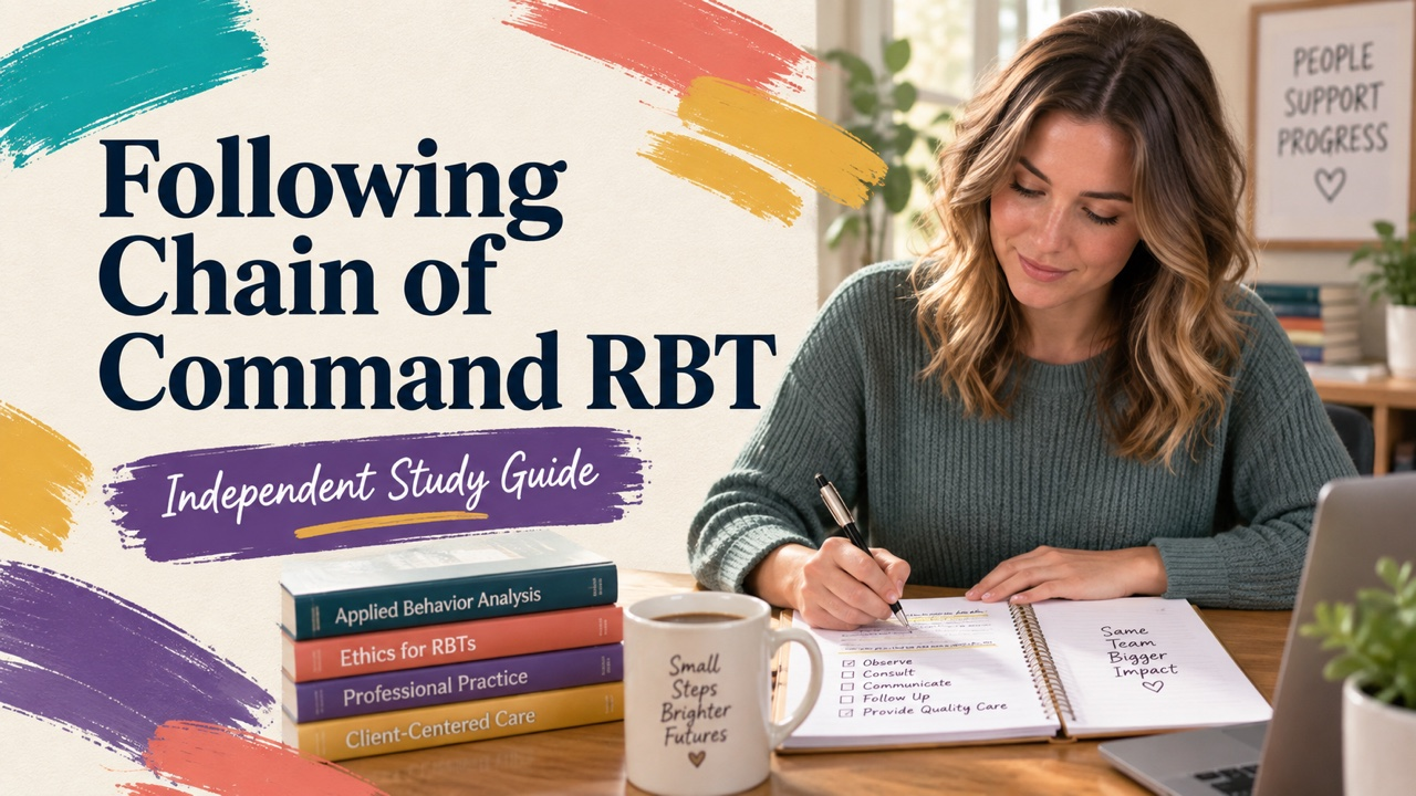 following chain of command rbt study guide with white adult RBT candidate