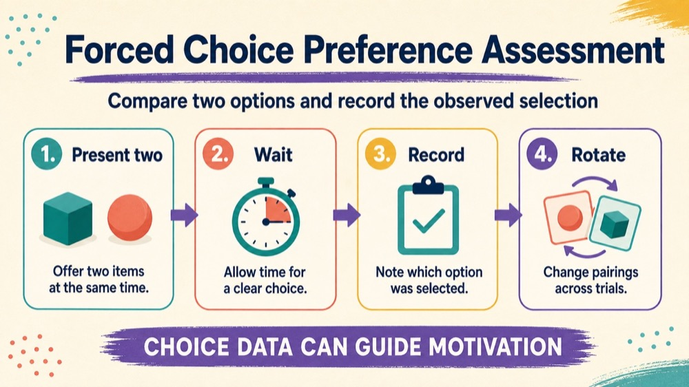 forced choice preference assessment aba concept sequence for RBT study