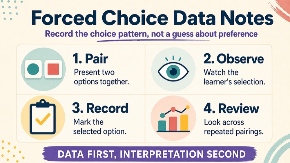 forced choice preference assessment aba RBT study checklist