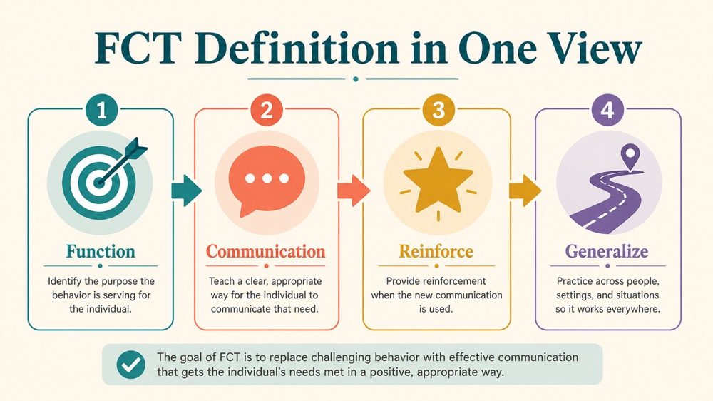 functional communication training aba definition concept map for RBT study