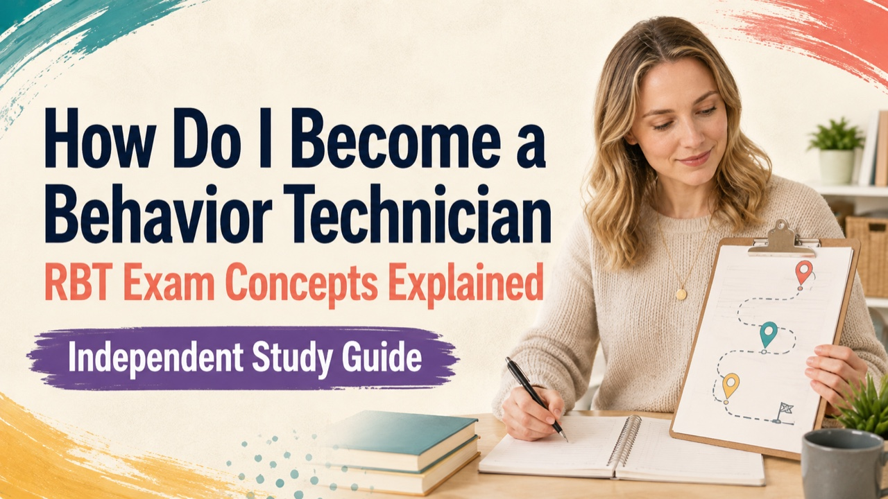 how do i become a behavior technician study guide with white adult RBT candidate