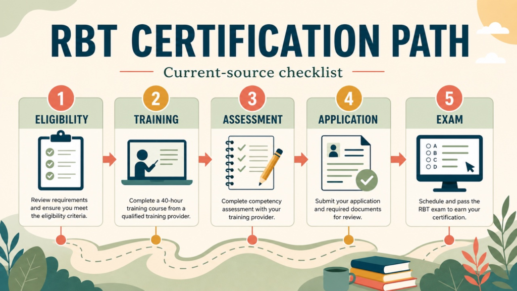 how do i get a registered behavior technician certification cover: current RBT pathway checklist