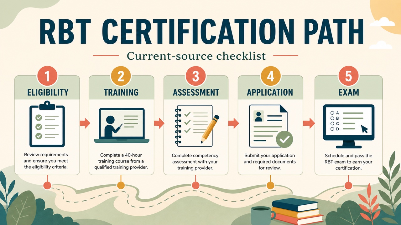 how do i get a registered behavior technician certification cover: current RBT pathway checklist