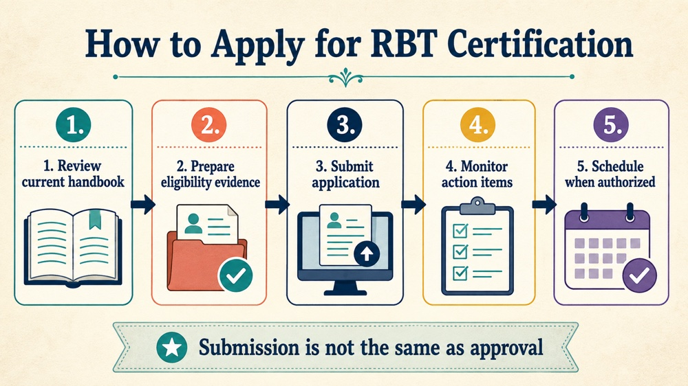 how to apply for rbt certification concept map for RBT study