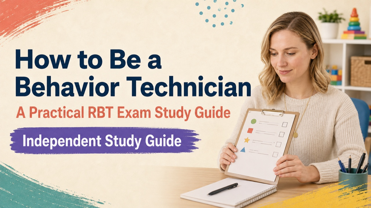how to be a behavior technician study guide with white adult RBT candidate