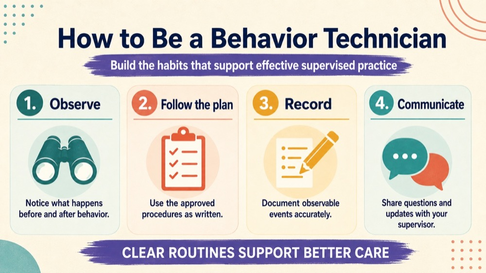 how to be a behavior technician concept sequence for RBT study