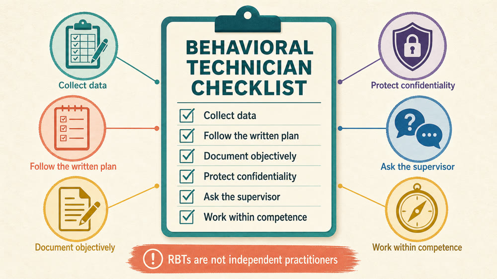how to be a behavioral technician: daily role boundaries and supervision checklist