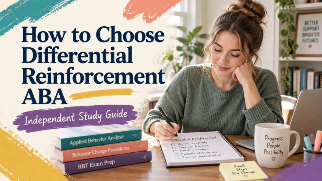 how to choose differential reinforcement aba study guide with white adult RBT candidate