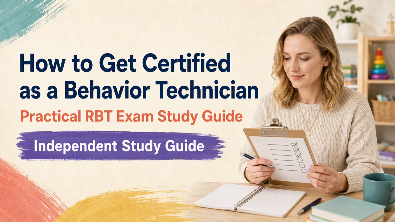 how to get certified as a behavior technician study guide with white adult RBT candidate