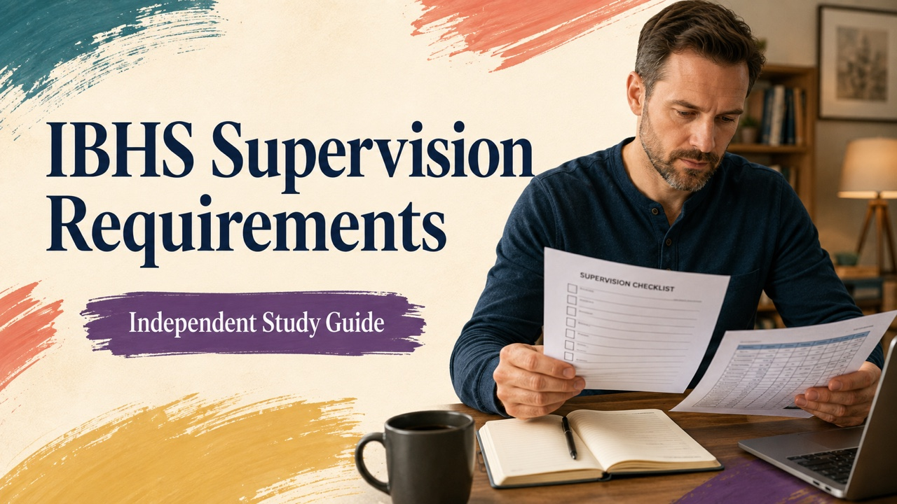 ibhs supervision requirements study guide with white adult RBT candidate