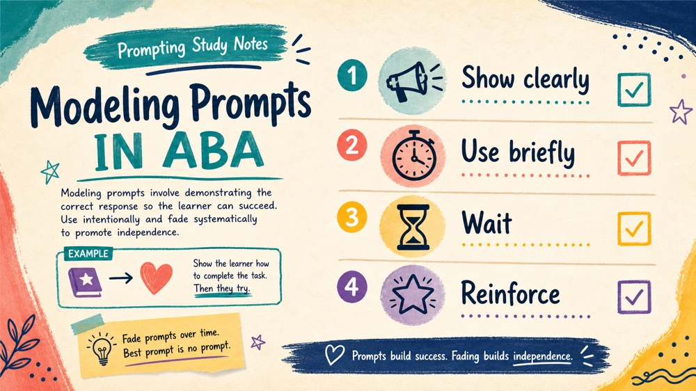 modeling prompt aba RBT study checklist