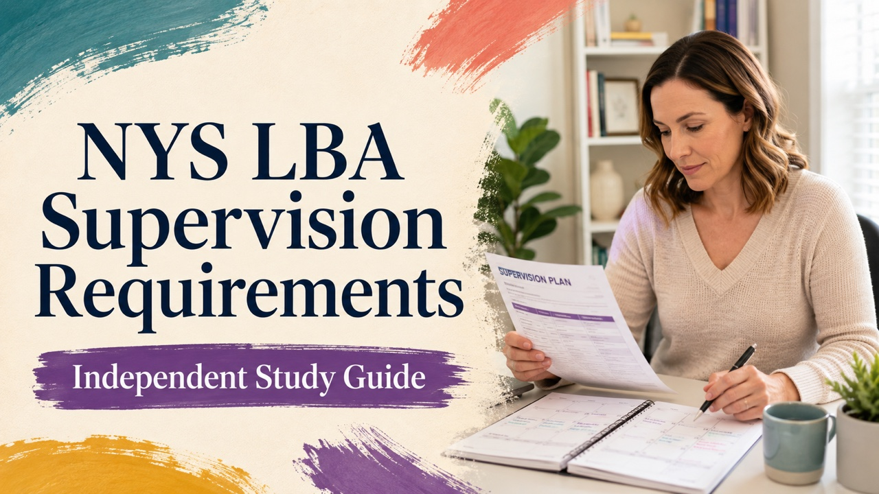 nys lba supervision requirements study guide with white adult RBT candidate