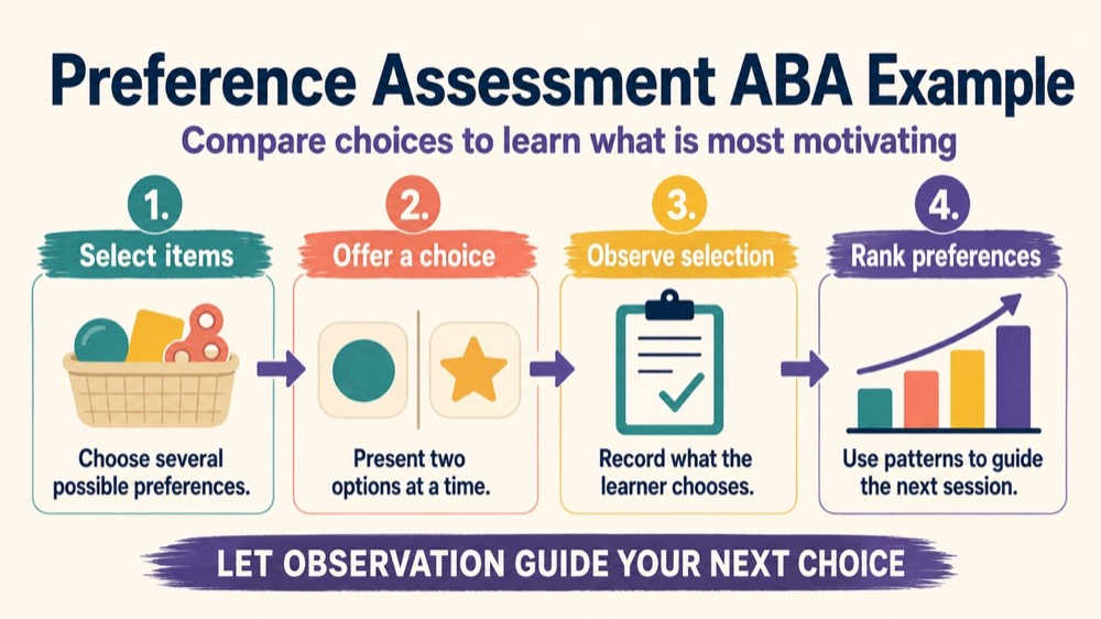preference assessment aba example concept sequence for RBT study