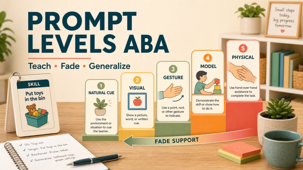 prompt levels aba cover: a clear prompt hierarchy and fading map