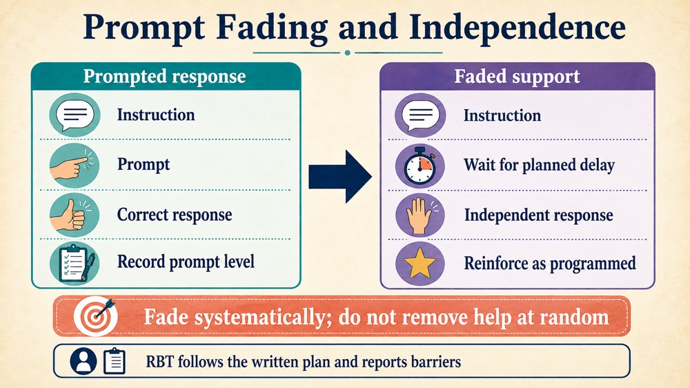 prompt strategies aba RBT study checklist infographic