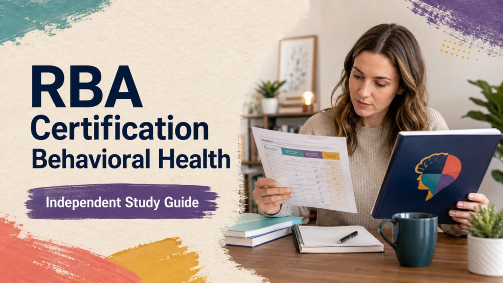 rba certification behavioral health study guide with white adult RBT candidate
