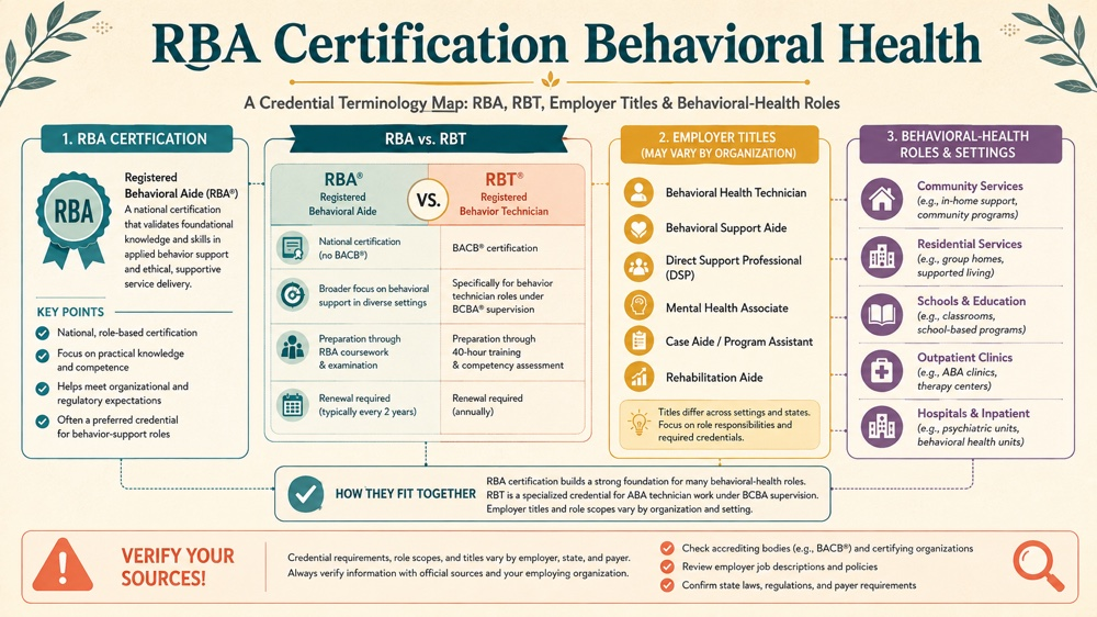 rba certification behavioral health concept sequence for RBT study