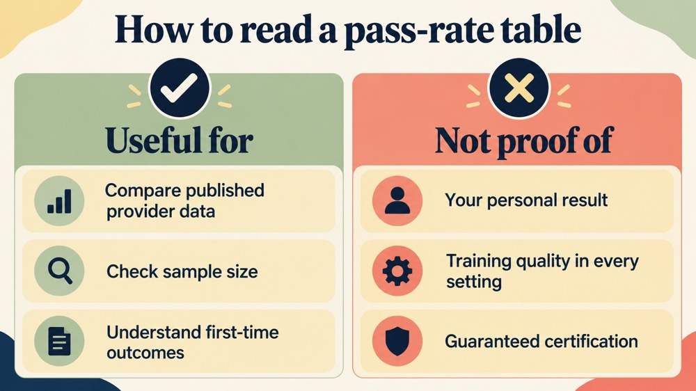 How to read RBT 2025 40 hour training pass rates and distinguish useful comparisons from unsupported conclusions
