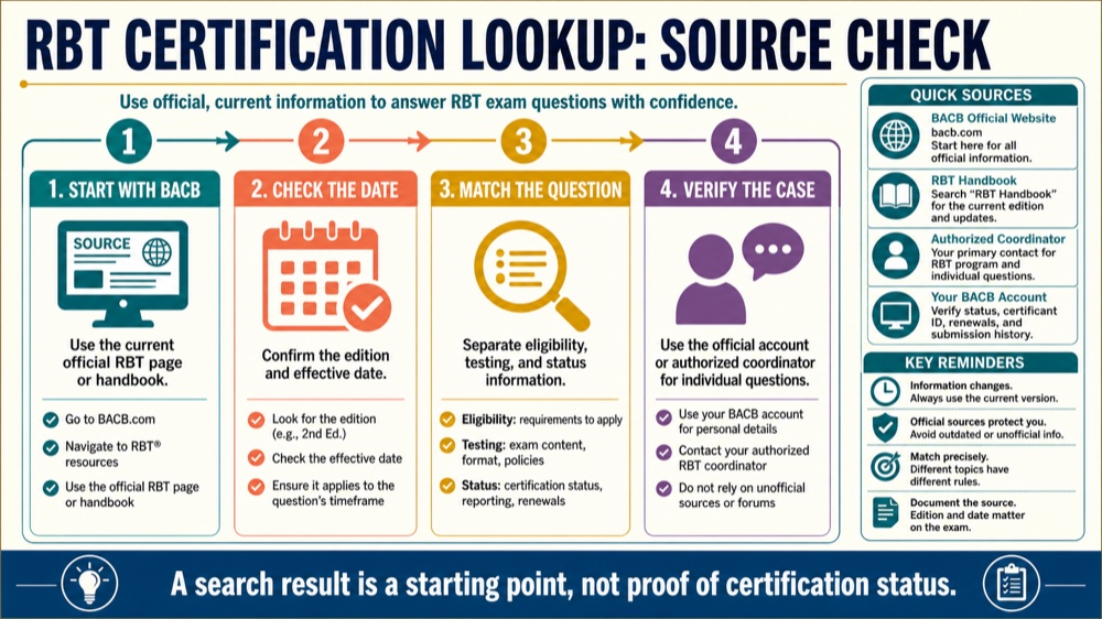 rbt certification lookup: decision rule infographic