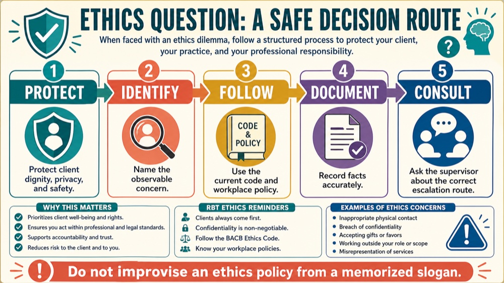 bacb ethics code for behavior analysts: study checklist infographic