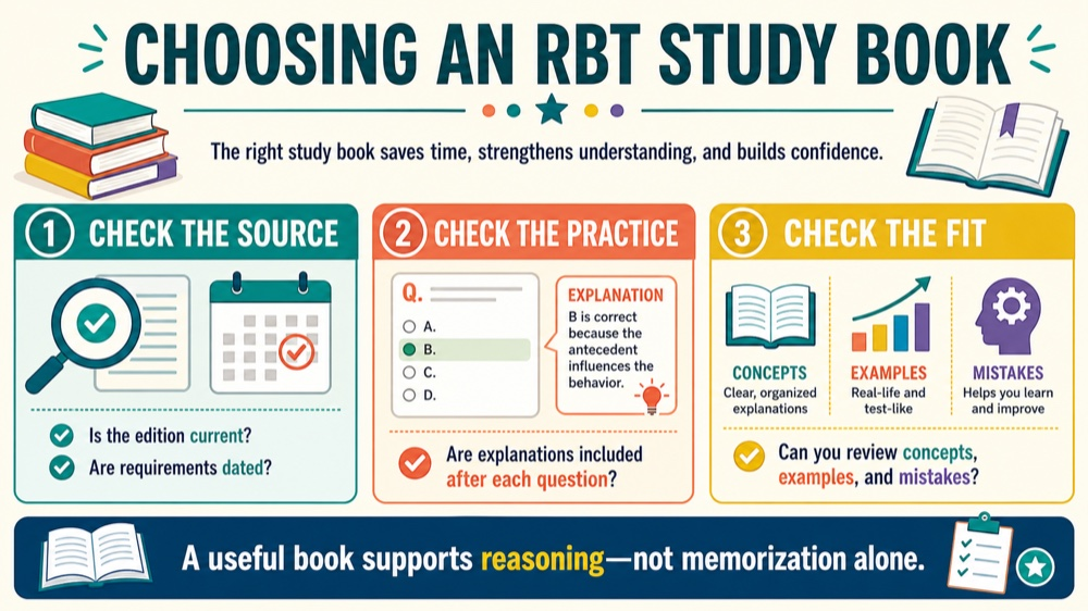 registered behavior technician book: decision rule infographic