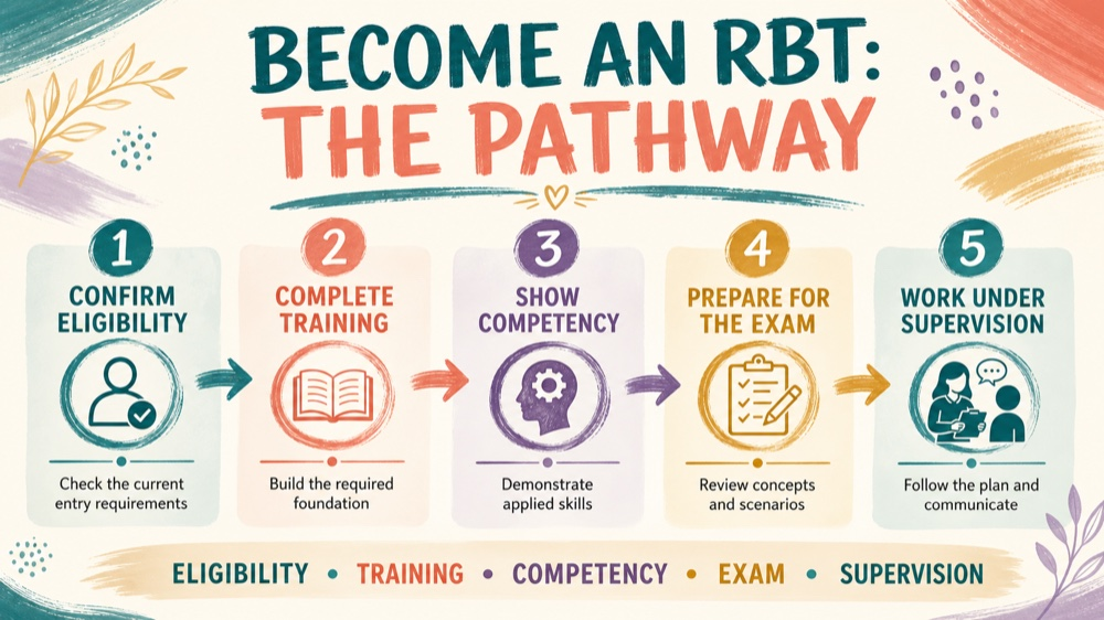 what do you need to be a registered behavior technician: decision rule infographic