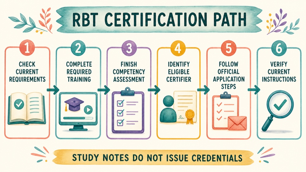 how do you get your rbt certification: decision rule infographic