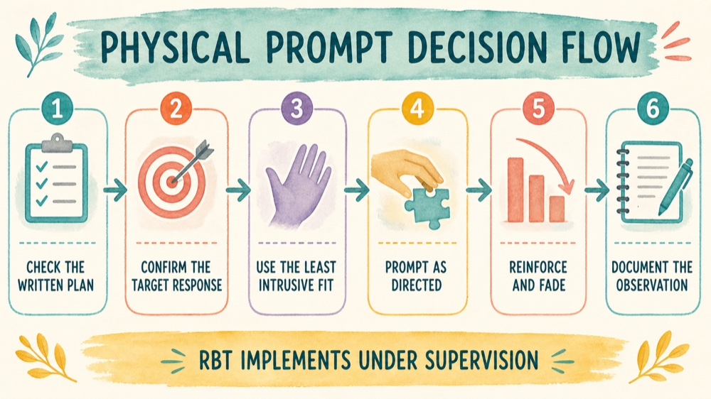 physical prompt aba: decision rule infographic
