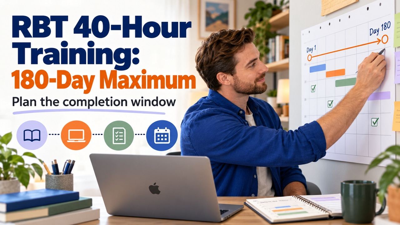 rbt training start date and rbt 40 hour training maximum 180 days timeline guide