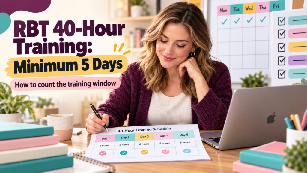 rbt 40 hour training attendance records and rbt 40 hour training checklist
