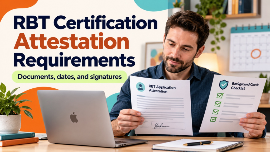 application attestation and rbt attestation form upload checklist