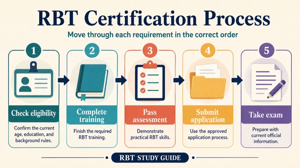 rbt certification process concept sequence for RBT study