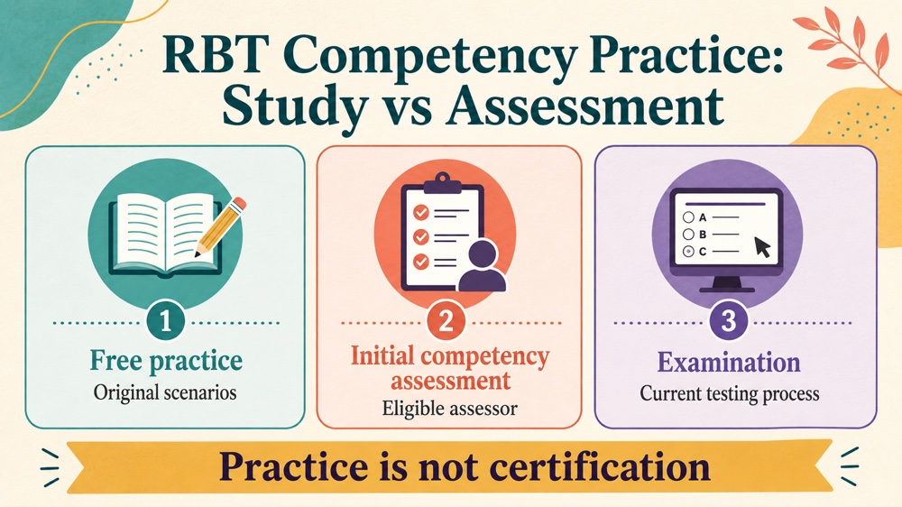 rbt competency assessment practice test free concept map for RBT study