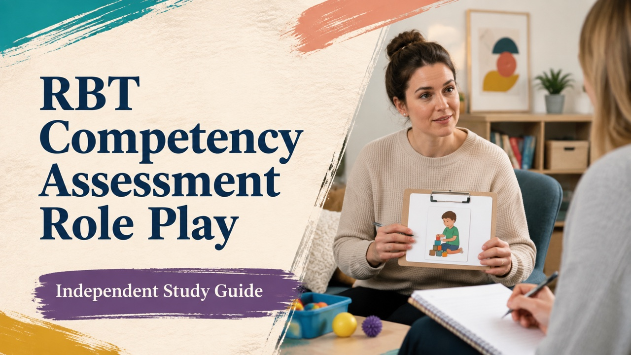 rbt competency assessment role play study guide with white adult RBT candidate