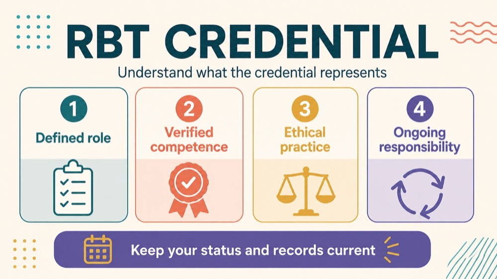 rbt credential concept sequence for RBT study