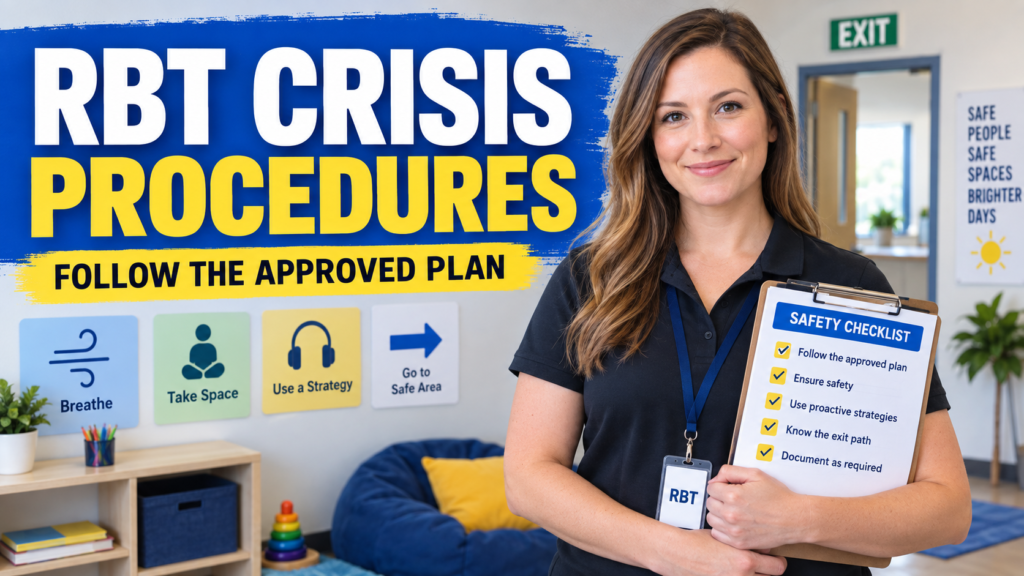 White woman reviewing an RBT crisis procedures safety plan