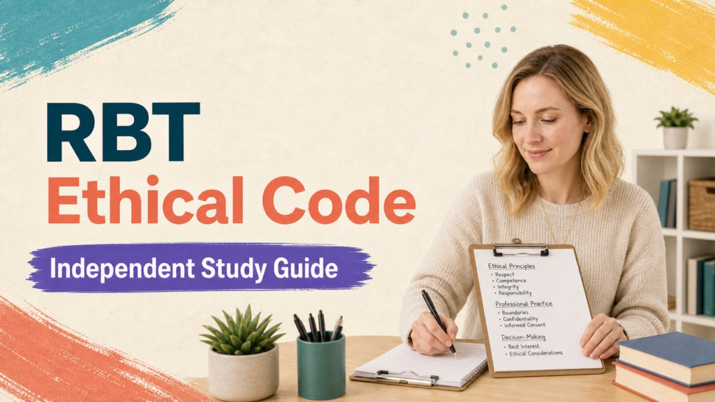 rbt ethical code study guide with white adult RBT candidate